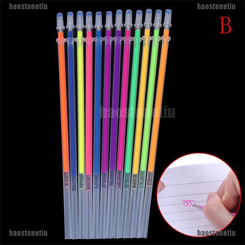 Bộ 12 Bút Đánh Dấu Màu Dạ Quang Tiện Dụng Cho Học Sinh