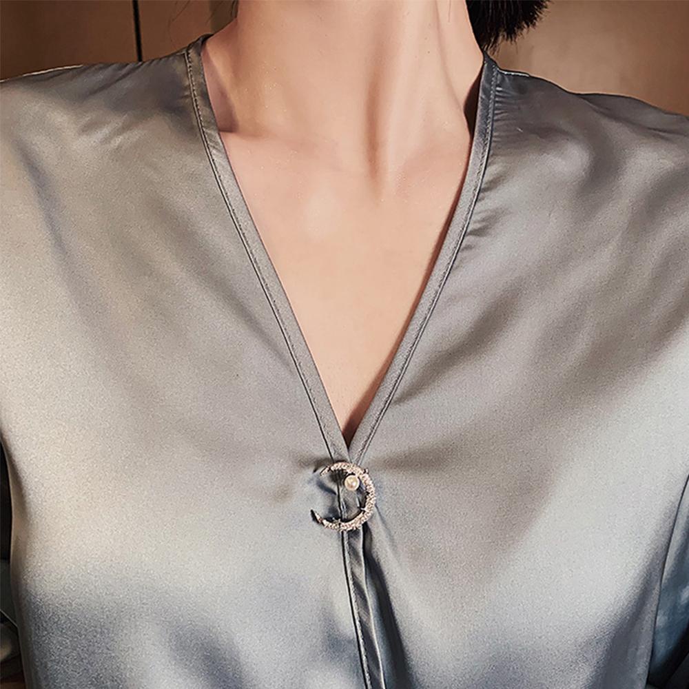 Trâm Cài Áo Hình Mặt Trăng BACK2LIFE Thời Trang Phong Cách Hàn Quốc