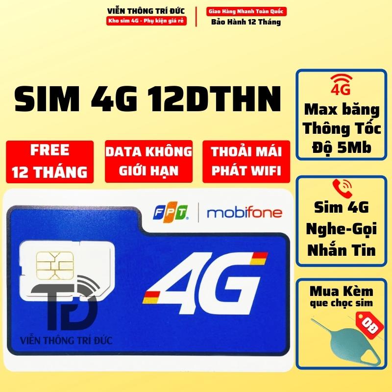 Sim 4G Mobifone C90N Data 4Gb/Ngày, Gọi miễn phí. Sim CS3N/CS6N/12FD50/DTHN/12DTHN PHÁT WIFI MAX BĂNG THÔNG GIÁ RẺ