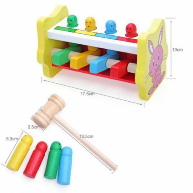 Đồ Chơi Gỗ Đập Chuột Hình Thỏ