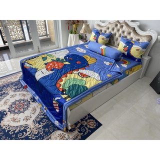 BỘ DRAP GỐI DRAP THUN Ý 5D CAO CẤP