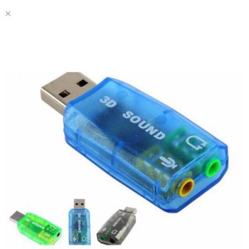 [Mã ELFLASH3 hoàn 10K xu đơn 20K] USB Ra Sound 2 Lỗ Chuẩn 2.1 Âm Thanh 3D/ USB SOUND 3D 5.1