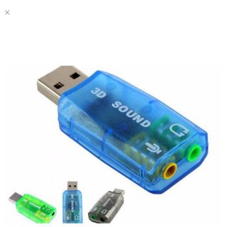 [Mã ELFLASH3 hoàn 10K xu đơn 20K] USB Ra Sound 2 Lỗ Chuẩn 2.1 Âm Thanh 3D/ USB SOUND 3D 5.1 giá sale