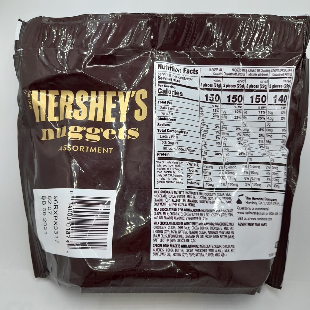 Socola hershey's nuggets 442g