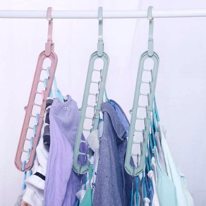 MÓC 9 LỖ ĐA NĂNG TREO TỦ QUẦN ÁO SÊU TIỆN LỢI