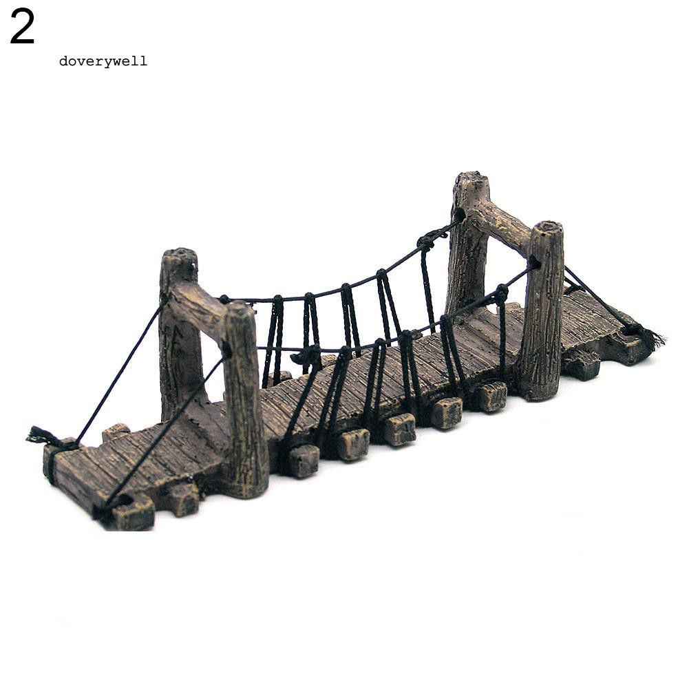 Mô hình cây cầu gỗ dùng trang trí bể cá kiểng