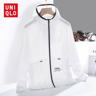 Áo khoác thể thao Uniqlo có mũ trùm siêu mỏng thoáng khí nhanh khô chống nắng/ gió thời trang cho nam và nữ