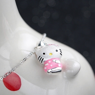 vòng cổ Mặt Hello Kitty Mạ Bạc