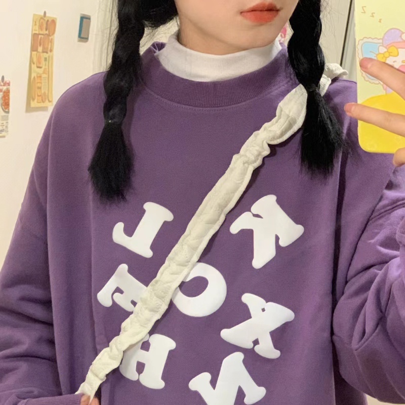 Áo thun NRVP tay dài dáng rộng in chữ phong cách Hàn Quốc 2023