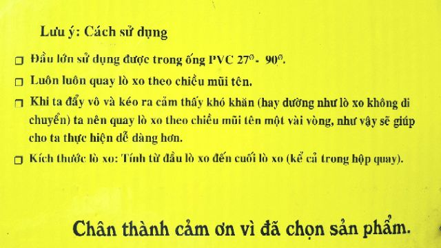 Dây thông cống 15M - Dây lò xo thép không gỉ