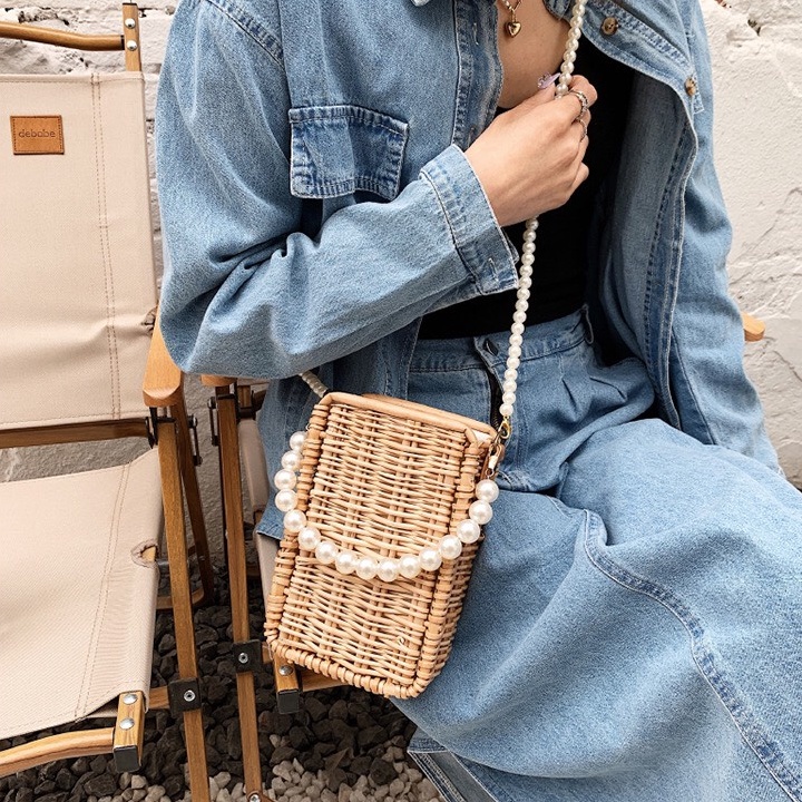 Giỏ mây đan cao cấp đẹp mê ly luôn ạ