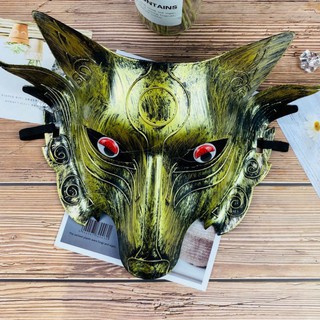 Mặt Nạ Hóa Trang Sói Vàng Chó Sói Hóa Trang Halloween Trung Thu Lễ Hội Hoặc Trưng Bày Barber Shop, tiệm xăm tiệm tóc