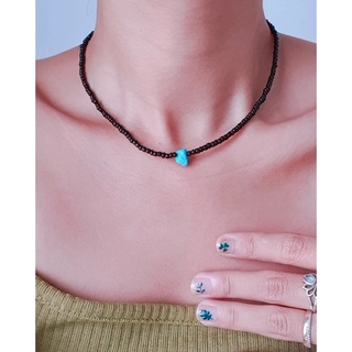 Dây chuyền choker ngọc lam | handmade | vale.somethingboho