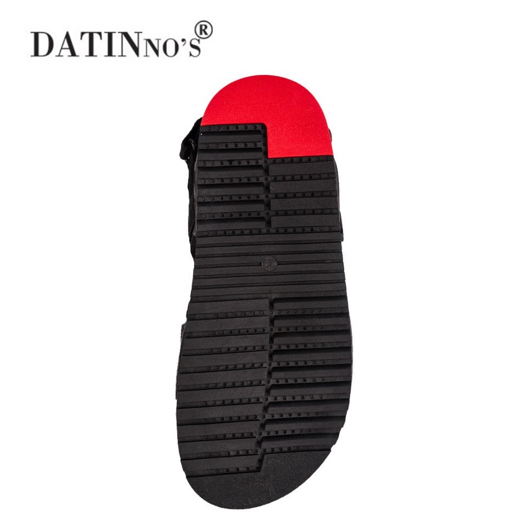 Sandal Cao Cấp Cho Nam DATINNOS Dáng Quai Ngang Trẻ Trung Đen Xám