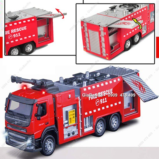 Mô Hình Xe Tải Cứu Hỏa Trạm Bơm Fire Rescue 911 - Caipo - 9964