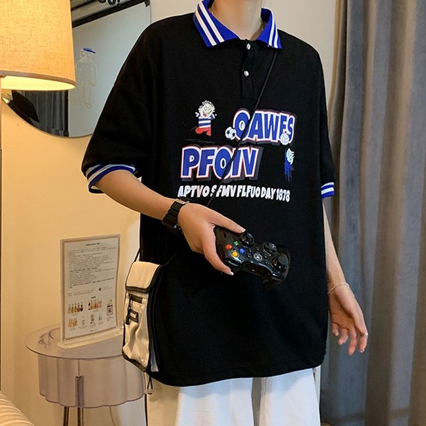 Áo thun polo ngắn tay thời trang mùa hè dành cho nam áo polo nam bigsize simple thiết kế túi thiết kế in ấn  áo polo nam form rộng fashion tình nhân phong cách hàn quốc
