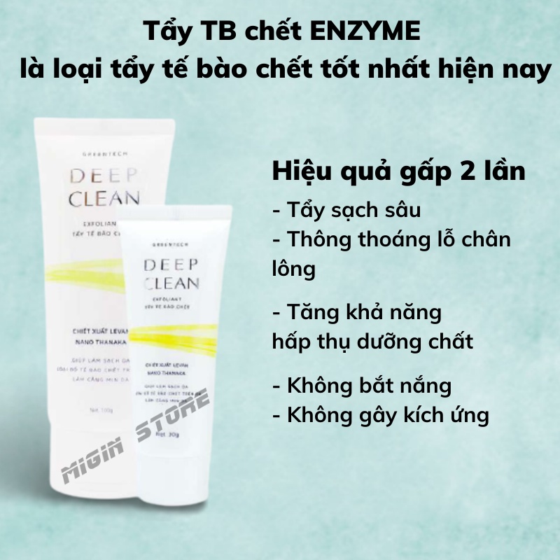 Tẩy tế bào chết Deep Clean 30g, tẩy da chết dịu nhẹ không kích ứng ( MiGin Store )