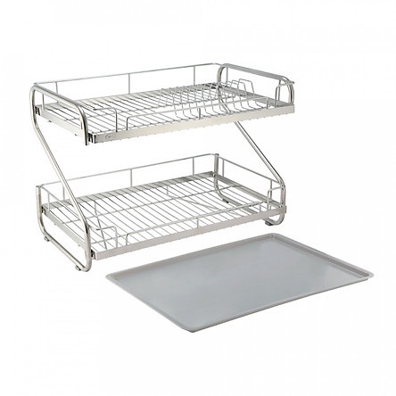 Kệ chén dĩa inox 304  - Kệ úp chén dĩa 2 tầng inox 304 cao cấp chữ S
