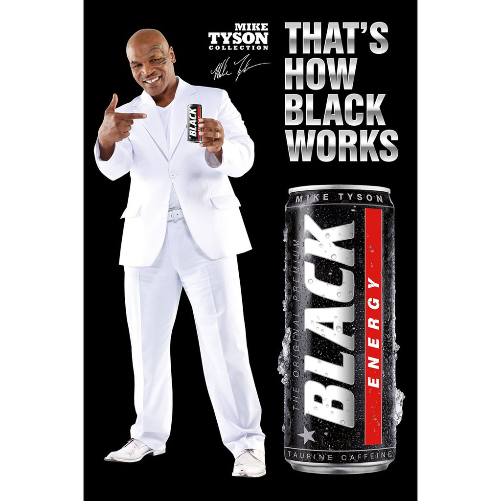 Nước Tăng Lực Mike Tyson The Original Premium Black Energy Ba Lan, lon 250ml | BigBuy360 - bigbuy360.vn
