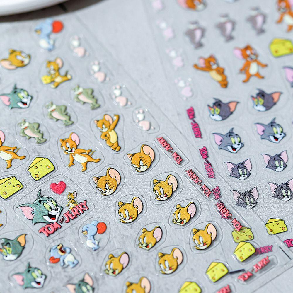 OCEANMAP Miếng Dán Trang Trí Móng Tay Tự Dính Họa Tiết Hoạt Hình Tom / Hành Tinh / Hoàng Tử /