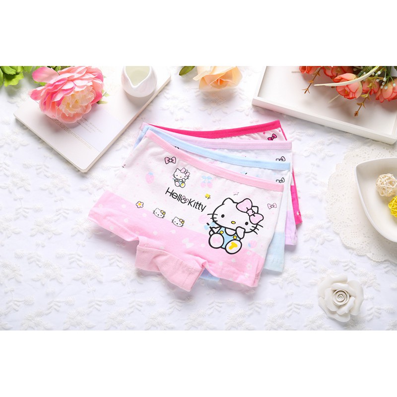 Set 4 quần lót bé gái cotton mềm mại - Quần chip cho bé gái - Quần lót đùi bé gái dễ thương - Quần chip đùi cho bé gái