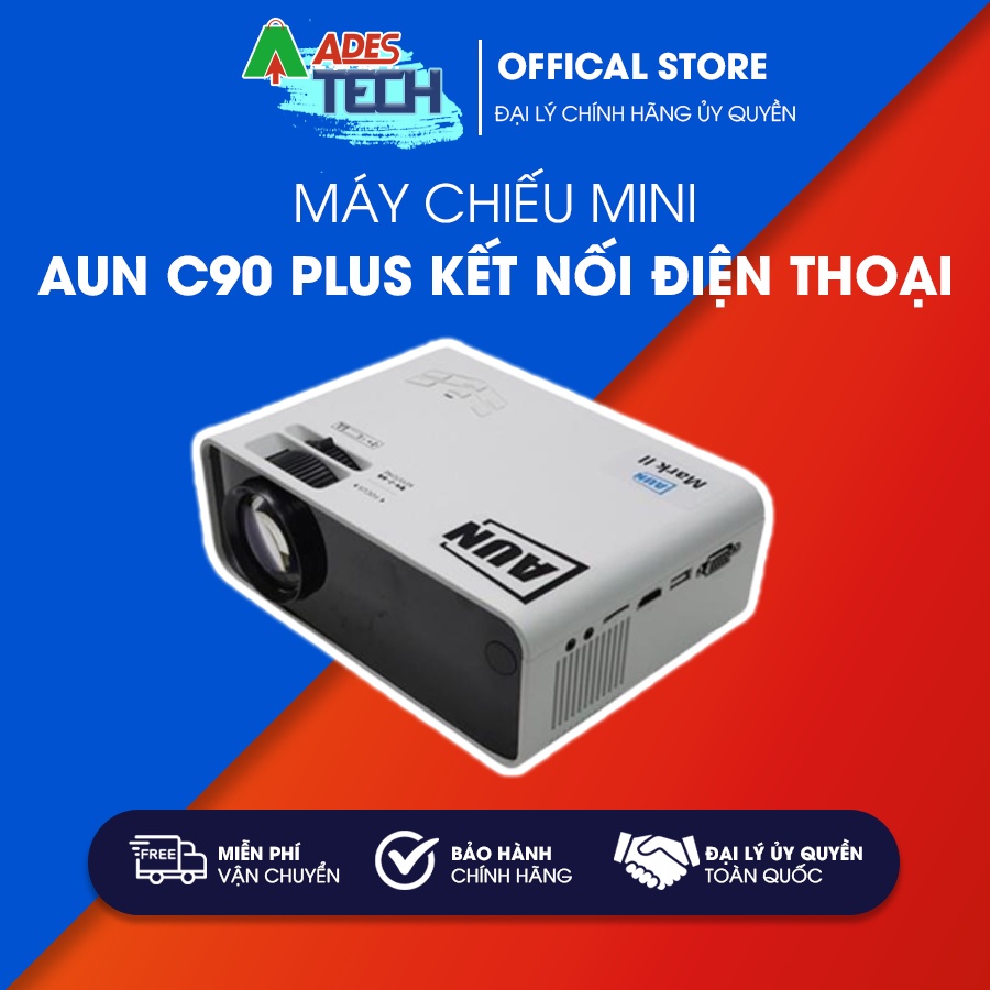 Máy chiếu mini AUN C90 Plus Kết nối điện thoại - BẢO HÀNH 12 THÁNG