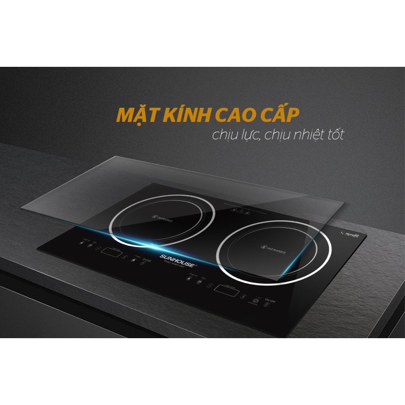 Bếp hồng ngoại đôi lắp âm Sunhouse SHB9112MT