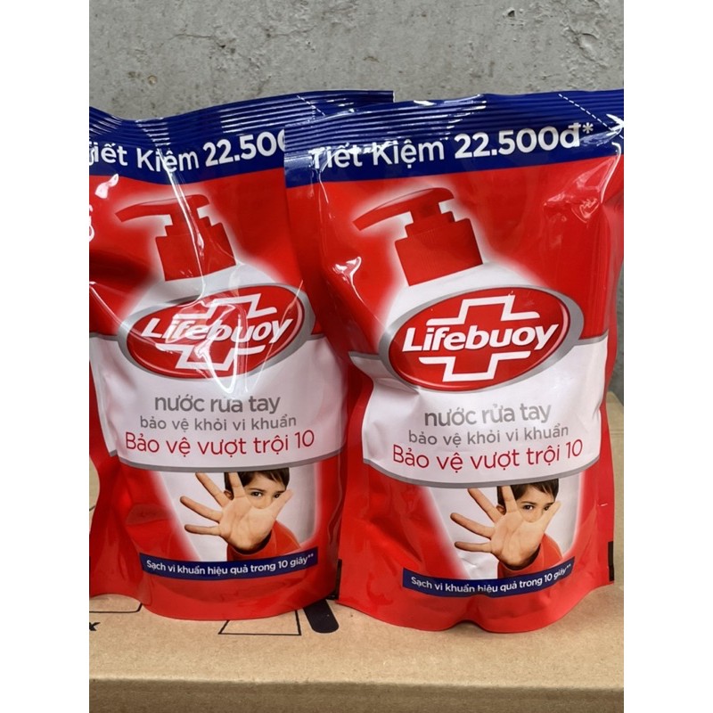 Túi Nước Rửa Tay Lifebuoy Bảo Vệ Vượt Trội 10 (Mầu Đỏ)