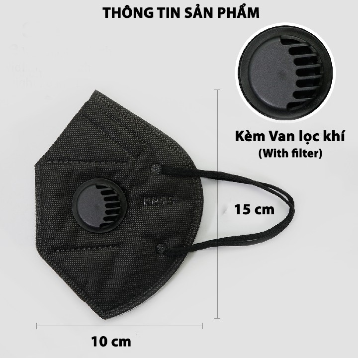 Khẩu trang kèm van lọc khí KN95