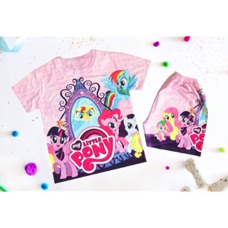 Đồ bộ in 3D hình Pony cho bé gái