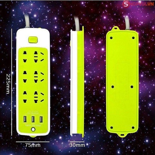 Ổ Cắm Điện Đa Năng Chống Giật Có 3 Cổng USB – Sạc Trực Tiếp – Tiết Kiệm Điện – Chính Hãng miDoctor