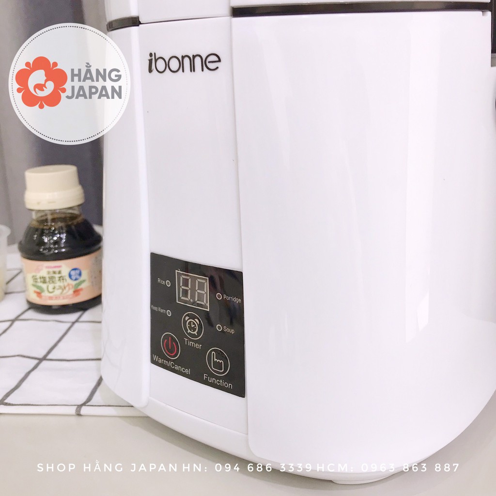 Nồi nấu đa năng cho bé 1.2L Ibonne IB-28 Chống trào chống sát Nhập khẩu