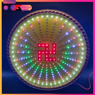 Hào quang led chữ vạn 32 chương trình đèn khác nhau, hào quang thờ mẹ quan âm, phật tổ, Tam ba vị thánh Led hào quang