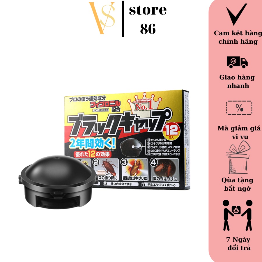 Đuổi côn trùng ,diệt gián tiện dụng an toàn ,không mùi ,hiệu quả tận gốc - Hộp 12 viên VS STORE