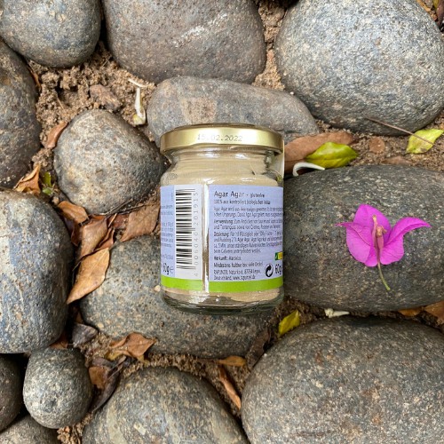 Date T6.2023 - Bột Agar Làm Thạch Rau Câu Hữu Cơ Rapunzel (60g)