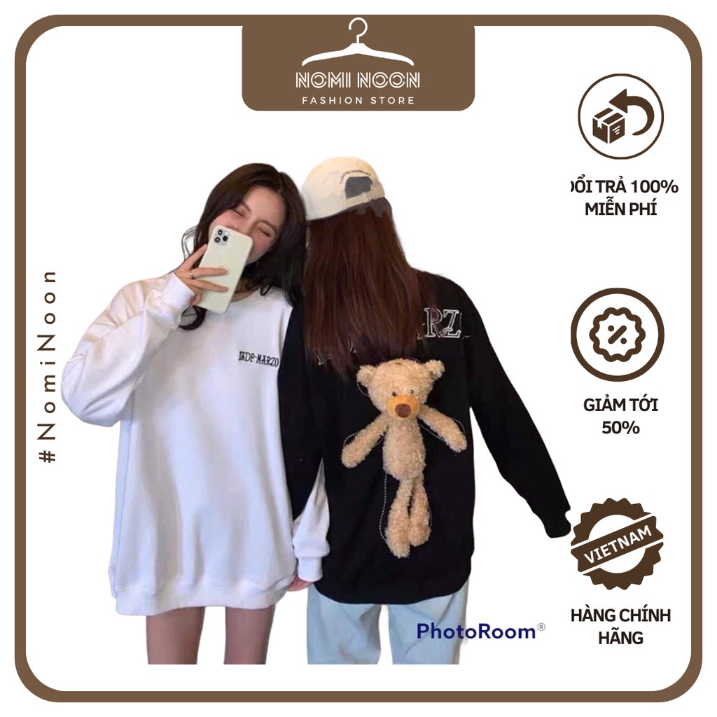 Áo Sweater Nữ Lưng Gấu Bông 4 Màu Xinh Xắn Mẫu Mới Update - Nomi Noon 634