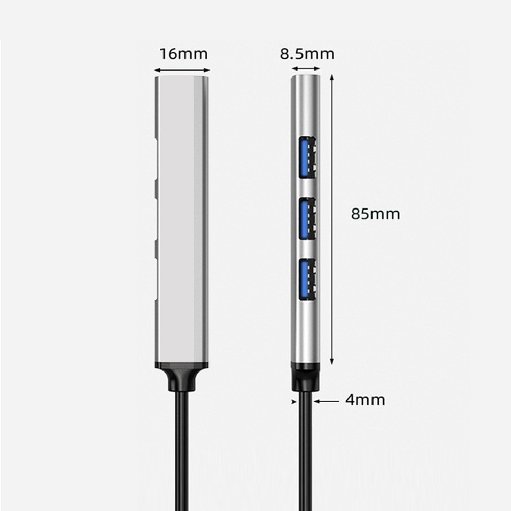Hub Chia 4 Cổng USB Type C 3.0 3.1 OTG Cho HUAWEI Xiaomi Lenovo Macbook PC