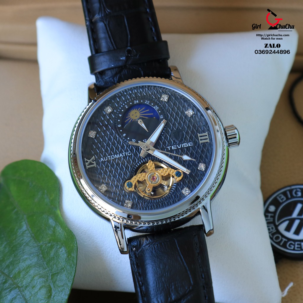 Đồng hồ nam Tevise cơ lộ máy với kiểu dáng trẻ trung sang trọng, máy cơ tự động không dùng pin, NaiWatch