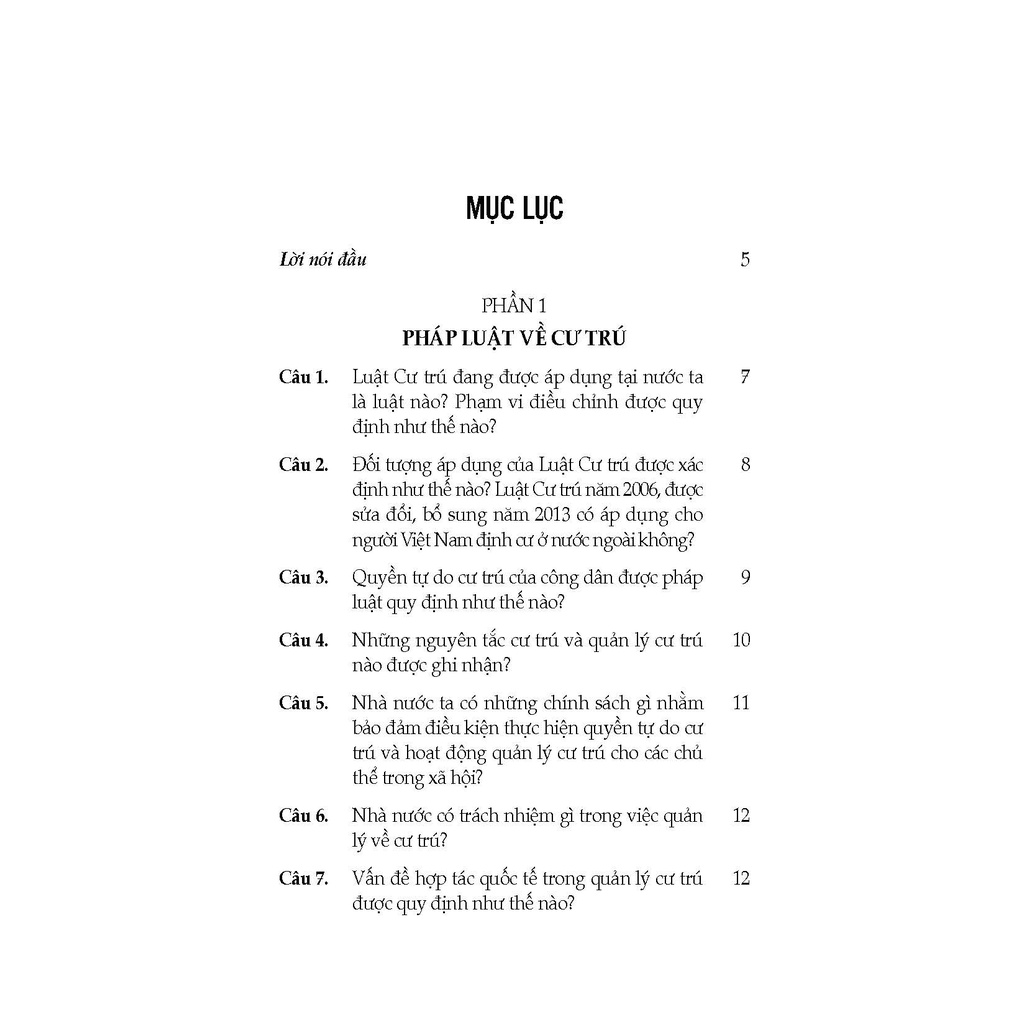 Sách - Tư Vấn, Phổ Biến Và Áp Dụng Pháp Luật: Cư Trú