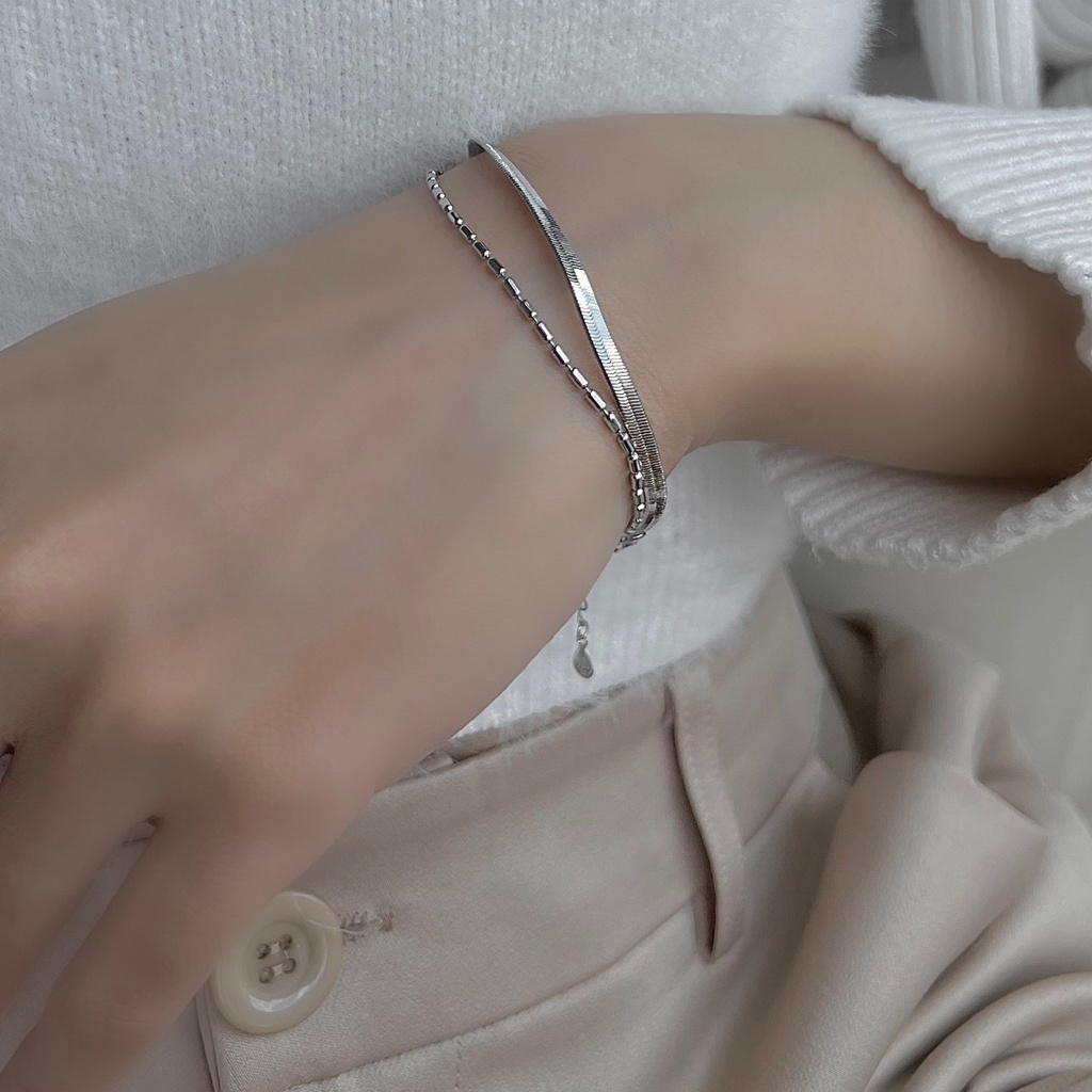 Vòng tay set hai dây liền B48 Choker Club