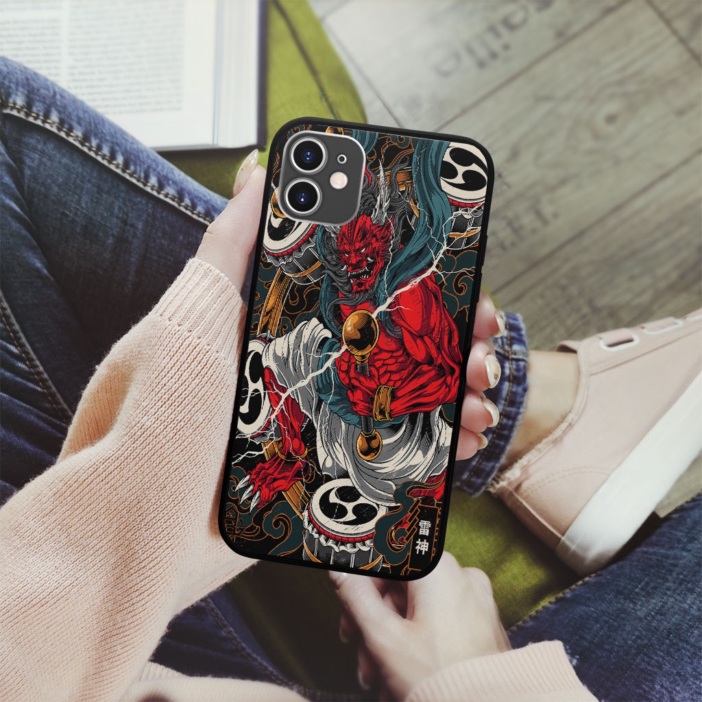 Ốp Lưng iphone hình Quỷ oni đánh trống ECOMEX cho Iphone 5 6 7 8 Plus 11 12 Pro Max X Xr MYS20220127