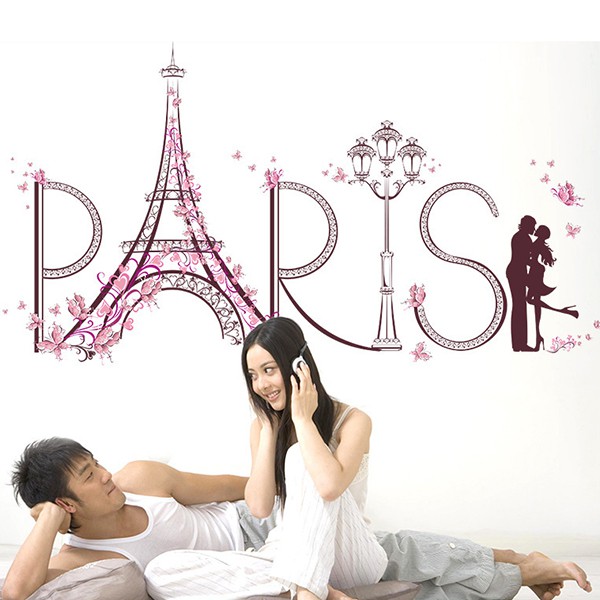 [RẺ VÔ ĐỊCH] Decal dán tường paris love - DC614