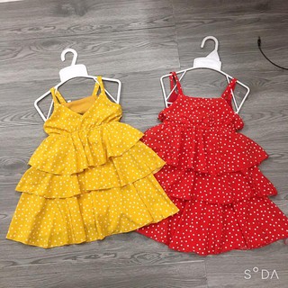 Váy maxi chấm bi size cho bé gái (10-22kg)