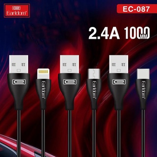 🟩miin_maax_official🟩 cáp sạc nhanh 2.4a dài 1m earldom ec-087 ✅ chính hãng earldom