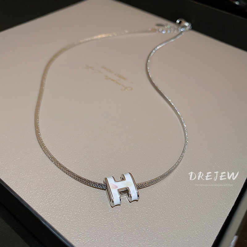 DREJEW Dây chuyền mặt chữ phong cách Hàn Quốc thời trang công sở sang trọng cao cấp dành cho nữ