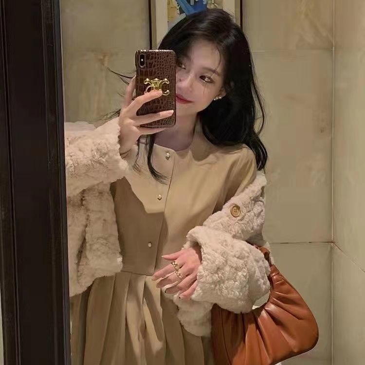 [Giao Ngay] Áo Khoác Lông Thỏ Giả Dày Dáng Rộng Phong Cách Mới Cho Nữ