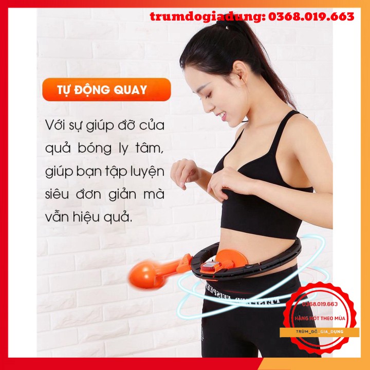 VÒNG LẮC EO HULA - Máy tập thể hình eo, vừa giảm mỡ thừa eo vừa điều hòa nhịp tim - Sử dụng dễ dàng, tiết kiệm thời gian