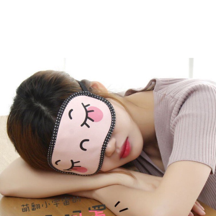 Miếng bịt mắt đồ che mắt đeo tai chống chói để dễ đi ngủ có gel lạnh làm mát massage mắt mềm hoạt hình 3D dễ thương cute