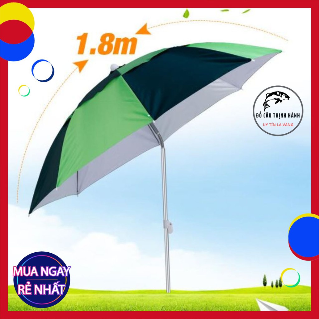 Ô Dù Che Nắng Mưa Hình Xanh Dọc Dưa thích hợp cho AE khi đi câu cá trời nắng hoặc mưa bấp chấp thời tiết Mã TH27