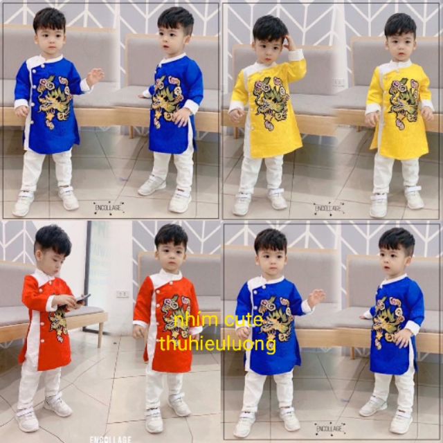 Áo dài rồng cho bé trai